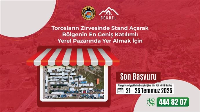 GÖKBEL’DE PAZAR VE YEMEK ALANLARI İÇİN BAŞVURULAR BAŞLADI