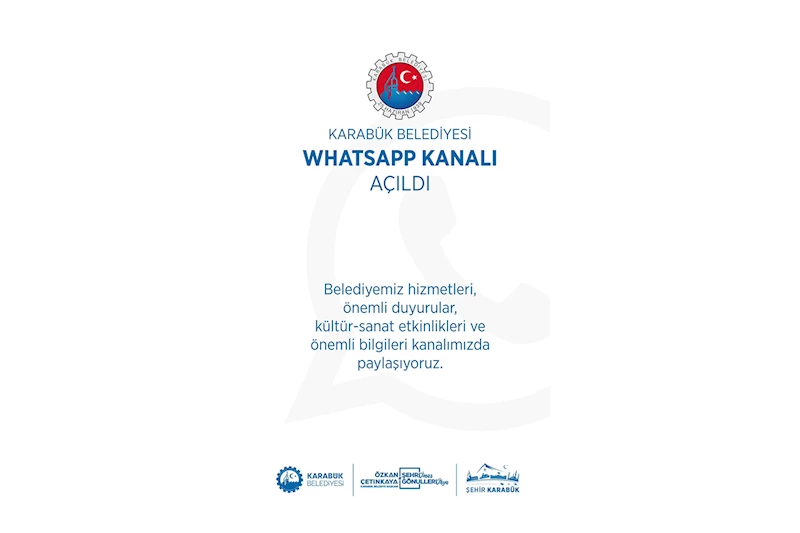 Karabük Belediyesi WhatsApp Kanalı Yayında