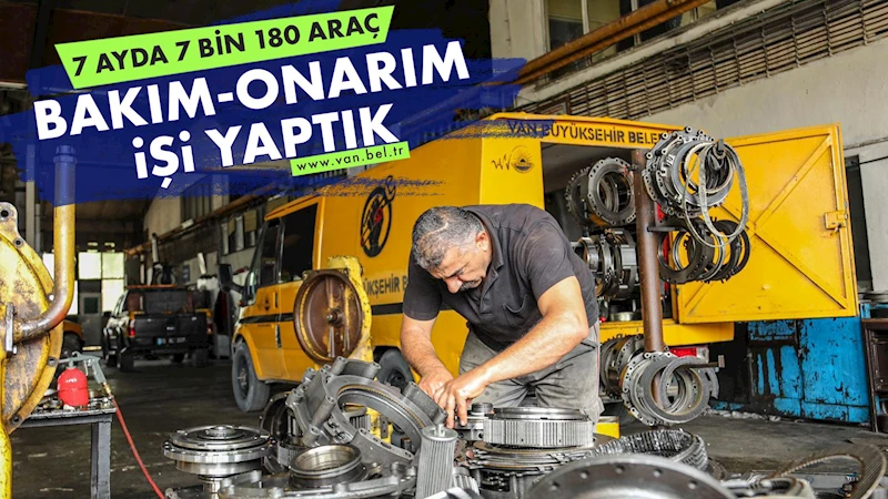 BÜYÜKŞEHİR BELEDİYESİ 7 AYDA 7 BİN 180 BAKIM-ONARIM İŞİ YAPTI