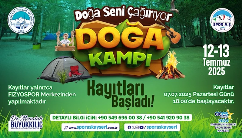Büyükşehir’in Doğa Seni Çağırıyor Doğa Kampı Kayıtları Başladı