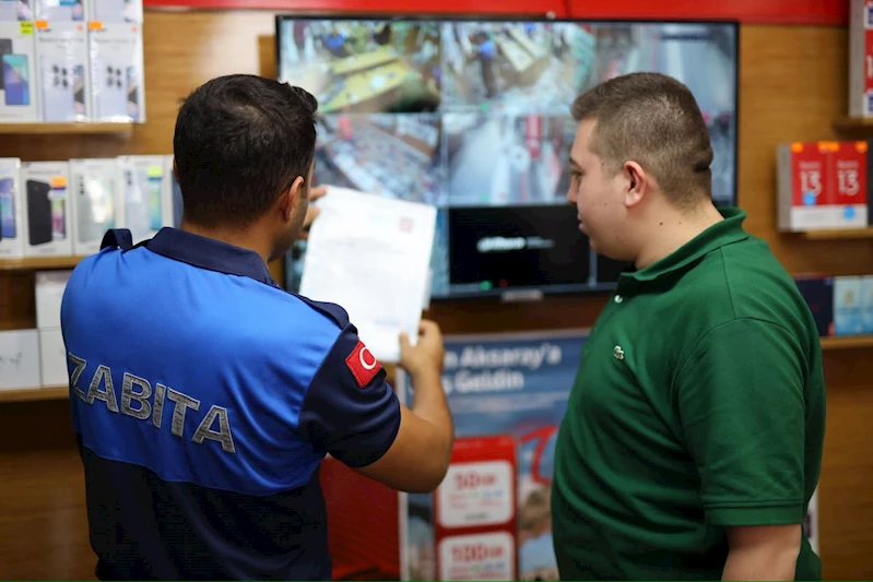 AKSARAY BELEDİYESİ ZABITA EKİPLERİNDEN RUHSAT DENETİMİ