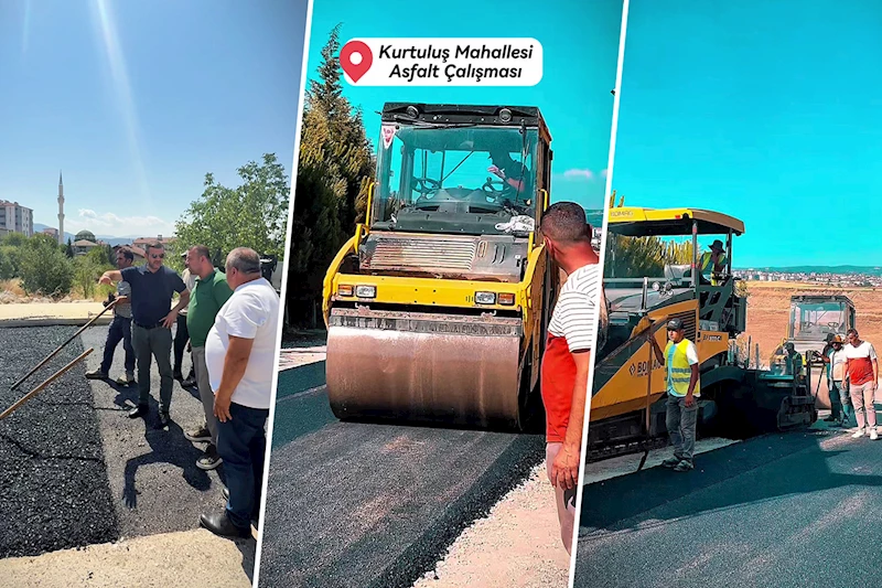 Kurtuluş Mahallesinde Asfalt Çalışmaları Devam Ediyor