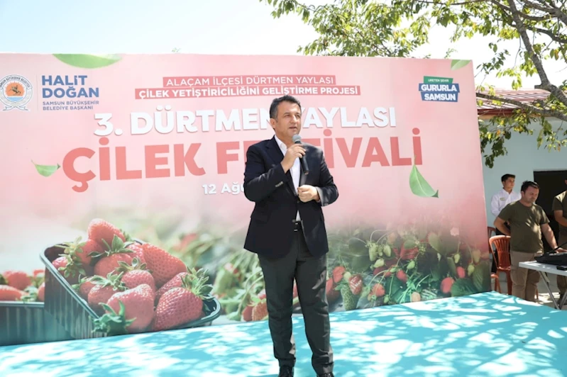 3. DÜRTMEN YAYLASI ÇİLEK FESTİVALİ COŞKUYLA GERÇEKLEŞTİ