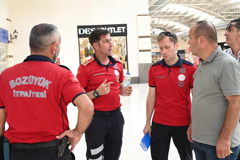 -BOZÜYÜK BELEDİYESİ İTFAİYESİ’NDEN SARAR AVM’DE YANGIN  DENETİMİ