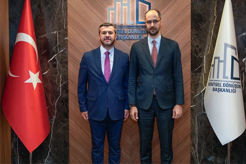 Başkan Çetinkaya’dan, Çevre, Şehircilik ve İklim Değişikliği Bakanlığı Kentsel Dönüşüm Başkanı Sayın Hakkı Alp’e Ziyaret