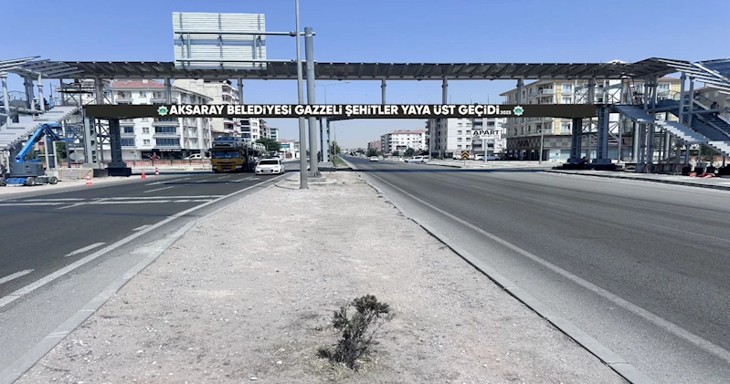 GAZZELİ ŞEHİTLER YAYA ÜST GEÇİDİ PROJESİNDE SONA YAKLAŞILDI