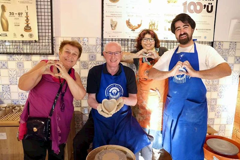 BAŞKAN KURT TORNANIN BAŞINA GEÇTİ, KALP ŞEKLİNDE KÂSE YAPTI