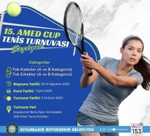 15. Amed Cup Tenis Turnuvası kayıtları başladı