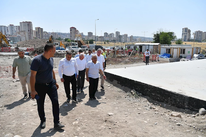 Başkan Büyükkılıç, Konaklar Su Deposu İnşaat Çalışmasını İnceledi
