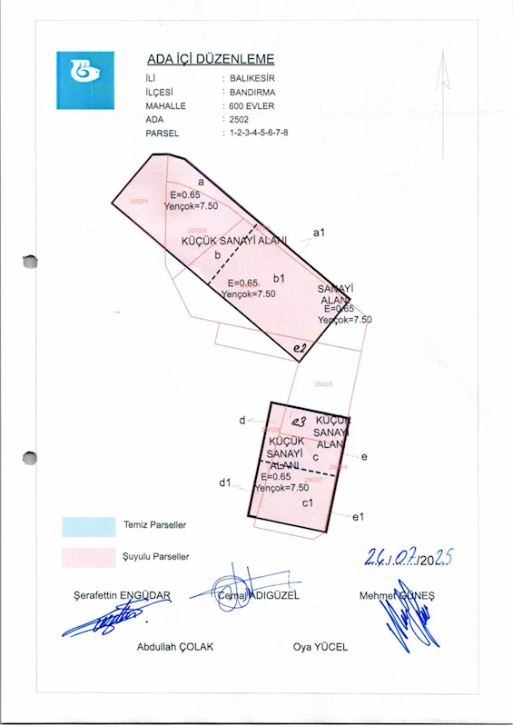 600 Evler Mahallesi 2502 Ada İçi Düzenlemesi