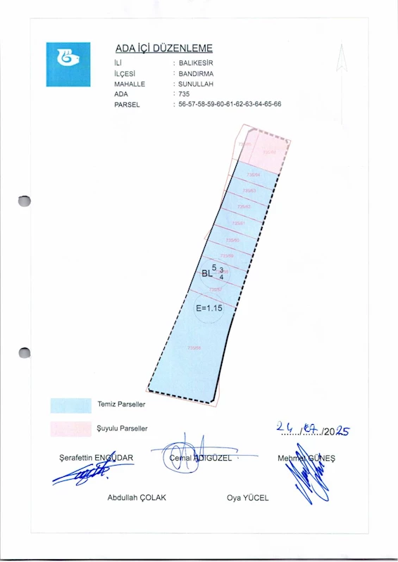 Sunullah Mh. 735 Ada İçi Düzenlemesi