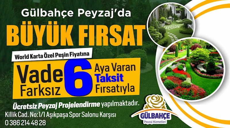 GÜLBAHÇE PEYZAJ VE ÇİÇEK SATIŞ EVİ’NDEN BÜYÜK FIRSAT
