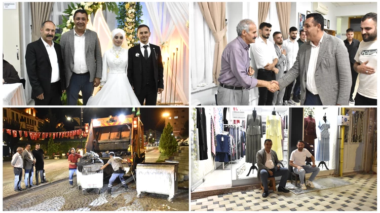 BAŞKANIMIZ, DÜĞÜN MERASİMLERİNE KATILDI, GECE GÖREV YAPAN PERSONELLERİMİZE KOLAYLIKLAR DİLEDİ