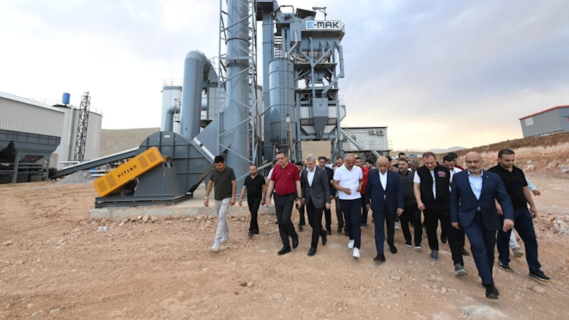 Görgel ve Kirişci, Kuzey İlçelerin Yol Ağına Güç Katacak Tesiste İncelemelerde Bulundu