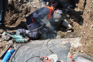 DİSKİ, ana isale hattındaki arızayı onarmak için çalışmalara başladı