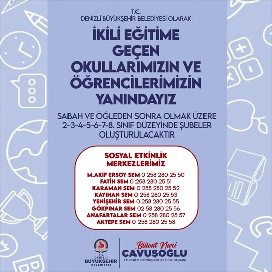 Büyükşehir ikili eğitim gören öğrencileri yalnız bırakmadı