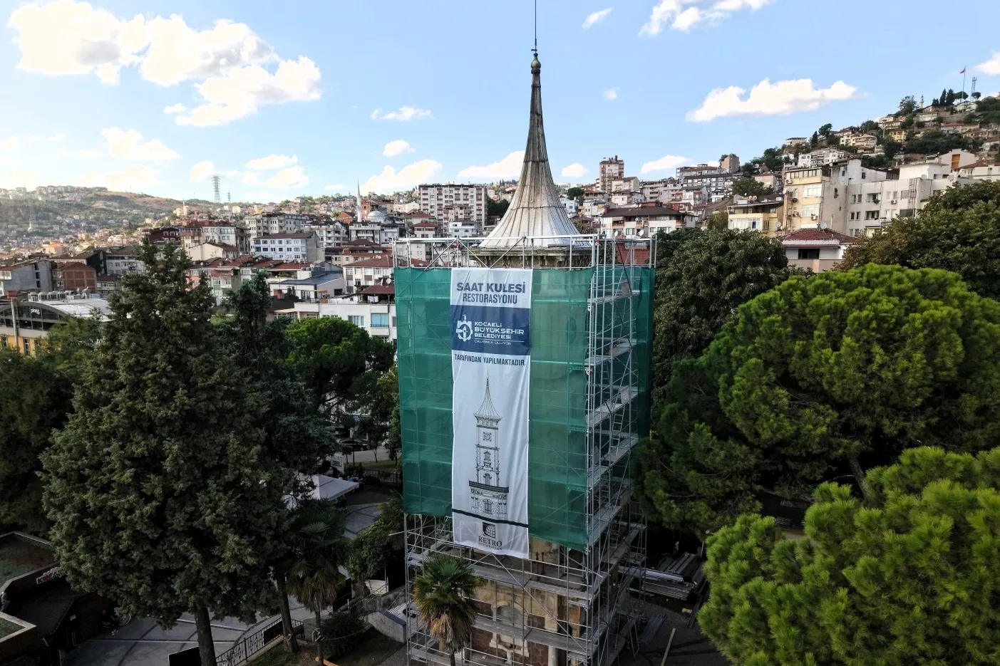 Tarihi yapı tarihi kimliğine kavuşuyor... İzmit Saat Kulesi restorasyonda