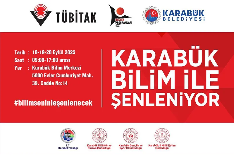Karabük Belediyesi, TÜBİTAK İş Birliği ile Bilim Şenliği’ne Ev Sahipliği Yapacak