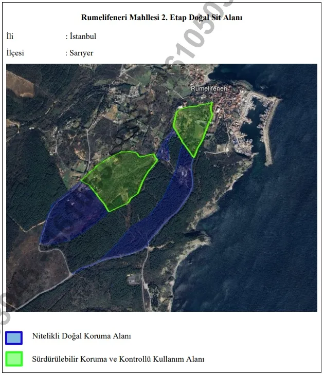  Rumelifeneri 2.Etap Doğal Sit Alanı ilan edildi
