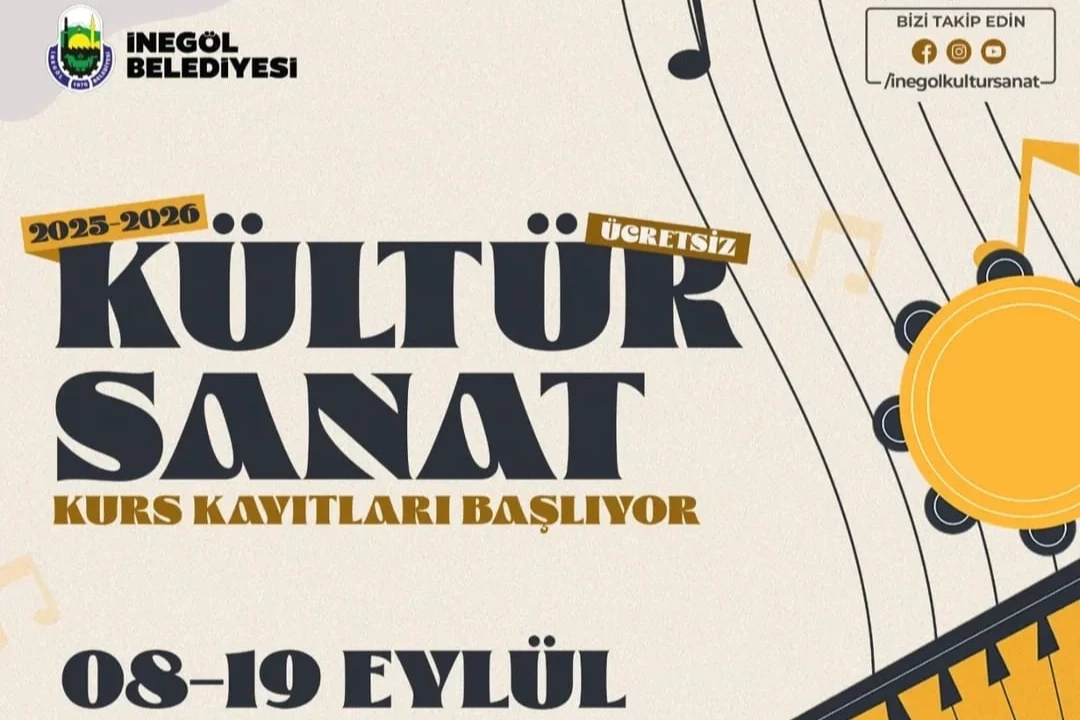 İnegöl Belediyesi’nin kültür sanat kurslarında kayıtlar başladı
