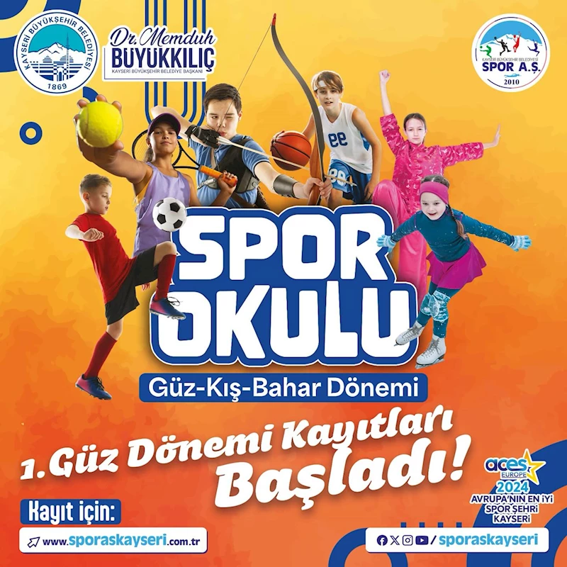 Büyükşehir Spor A.Ş.’nin 1. Güz Dönemi Spor Okulları Kayıtları Başladı