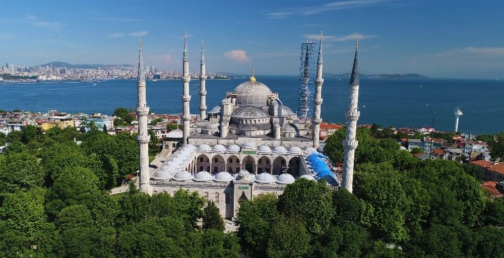 ( Özel) Sultanahmet Caminde Dev Restorasyon Havadan Görüntülendi