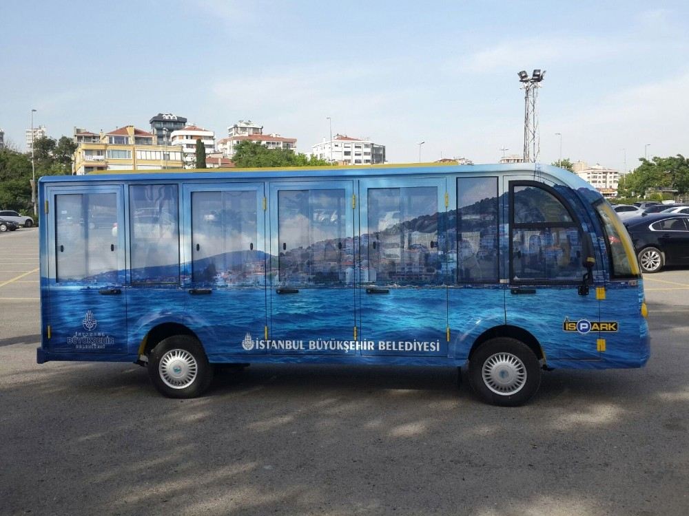 Adalarda Elektrikli Minibüsler Yolcu Taşıyacak