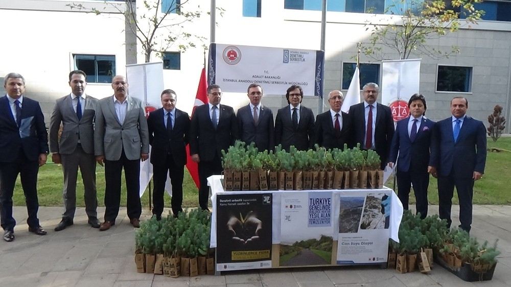 Anadolu Adalet Sarayında 500 Fidan Toprakla Buluştu