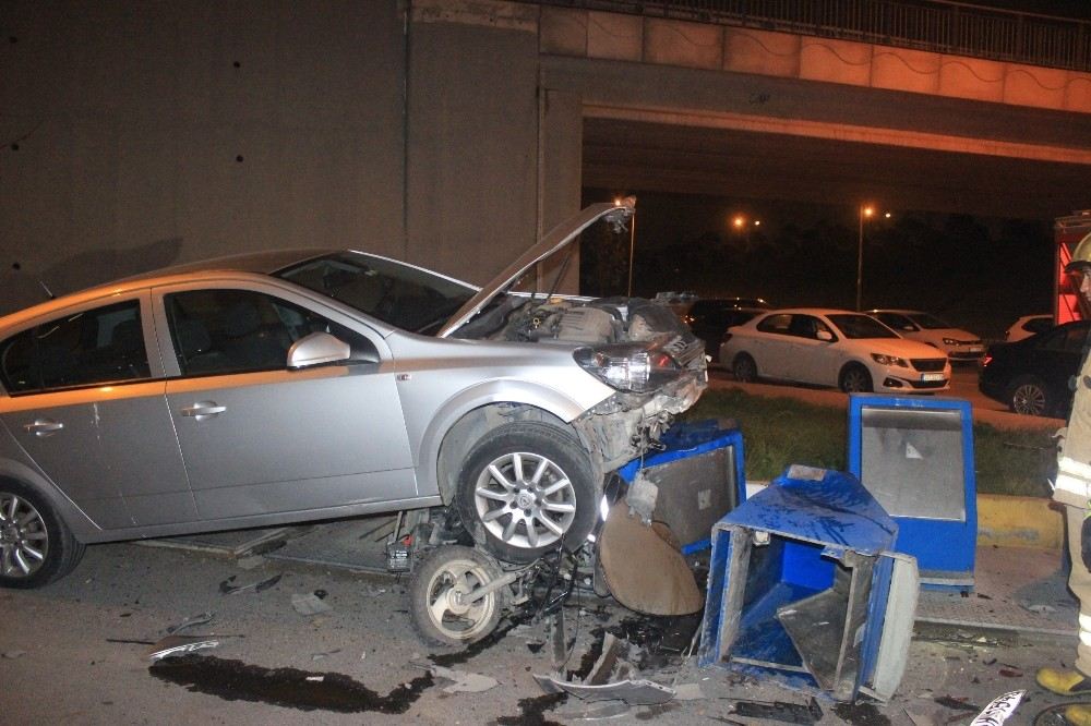 Bağcılarda Alkollü Sürücü Park Halindeki Motosikleti Ezdi