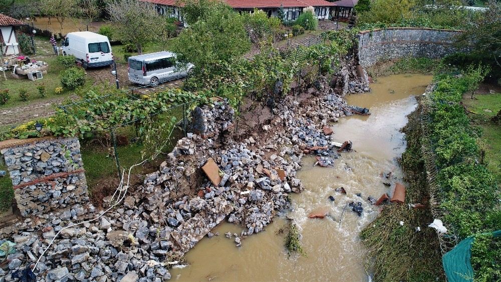 Beykozda Sel Sonrası Son Durum Havadan Görüntülendi