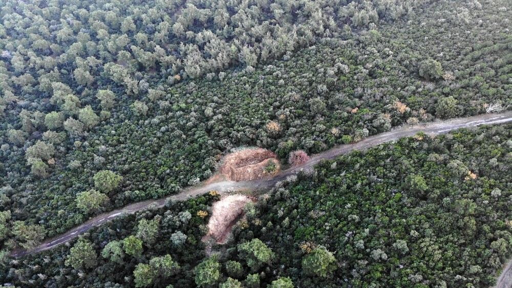 Büyükadada Kazılan Dev Çukurlar Havadan Görüntülendi