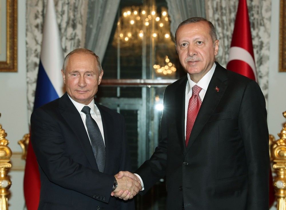 Cumhurbaşkanı Erdoğan, Rusya Devlet Başkanı Putin İle Bir Araya Geldi