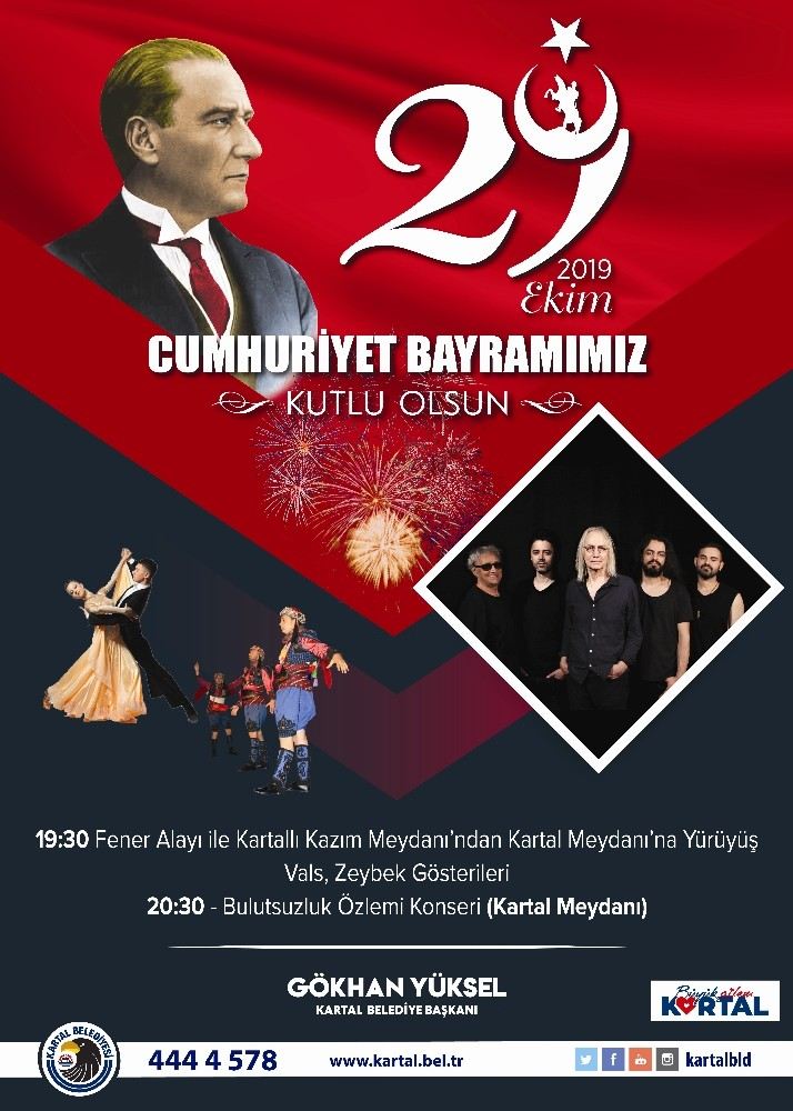 Cumhuriyetin 96. Yılı Kartalda Coşkuyla Kutlanacak