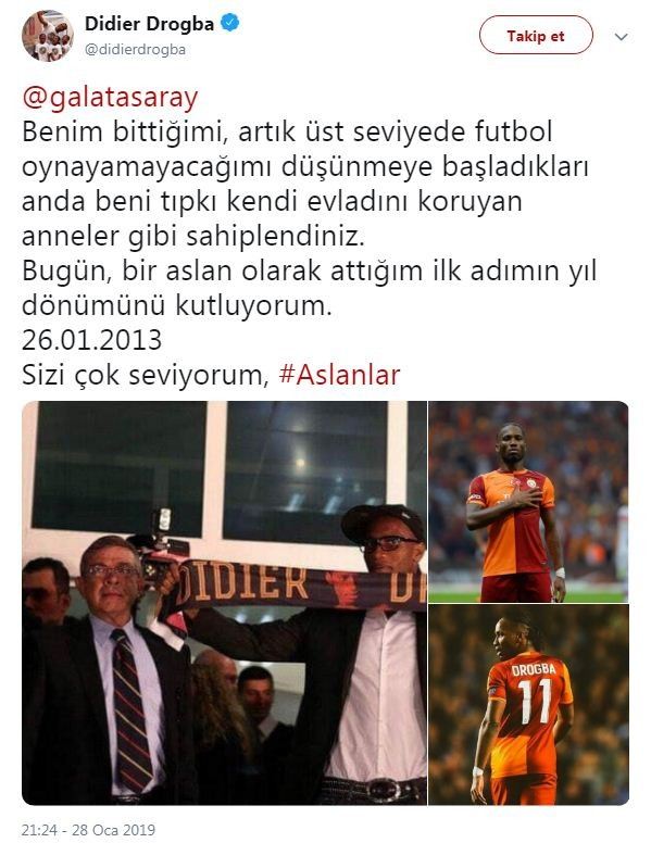 Didier Drogba Galatasarayı Unutmadı