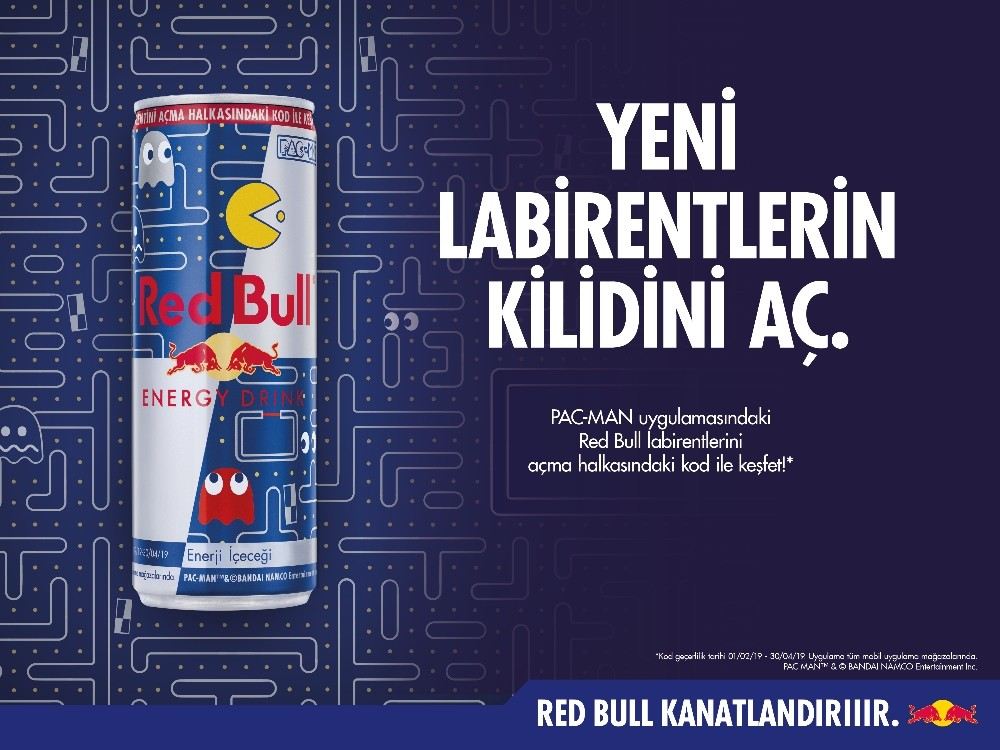 Efsane Oyun Pac-Man Red Bull Kutusunda