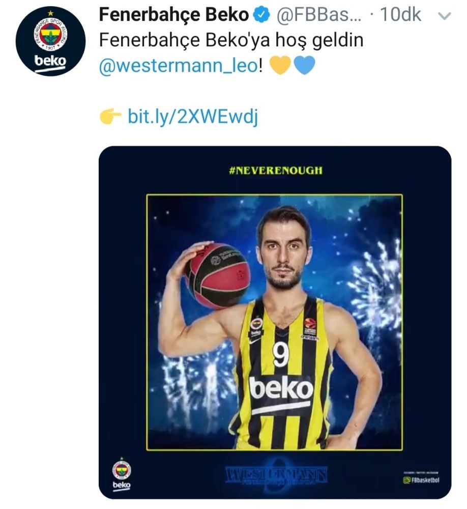 Fenerbahçe Beko, Westermannı Açıkladı