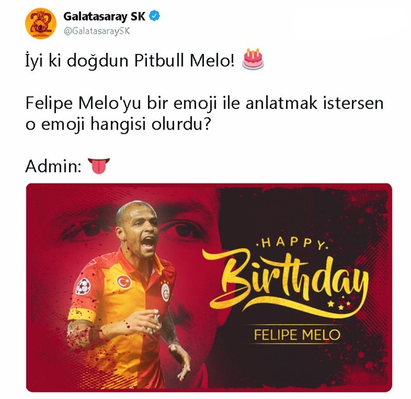 Galatasaray, Felipe Melonun Doğum Gününü Unutmadı