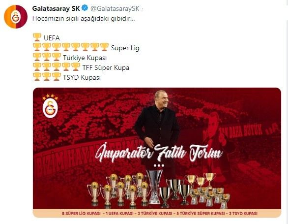 Galatasaraydan Ali Koça Cevap: Hocamızın Sicili Aşağıdaki Gibidir