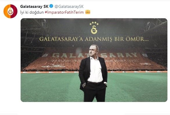 Galatasaraydan Fatih Terime Doğum Günü Kutlaması