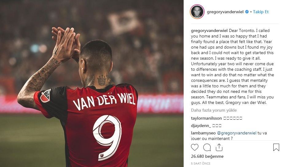 Gregory Van Der Wiel, Torontodan Ayrıldı