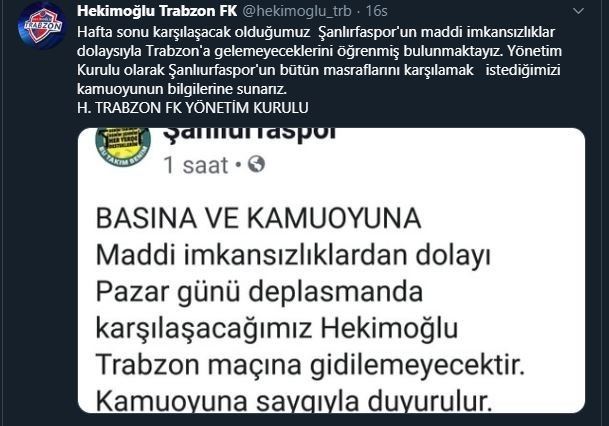 Hekimoğlu Trabzondan Alkış Alacak Hareket!