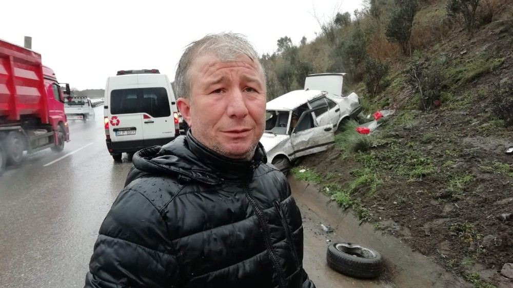 Hurdaya Dönen Araçtan Burnu Bile Kanamadan Çıktı