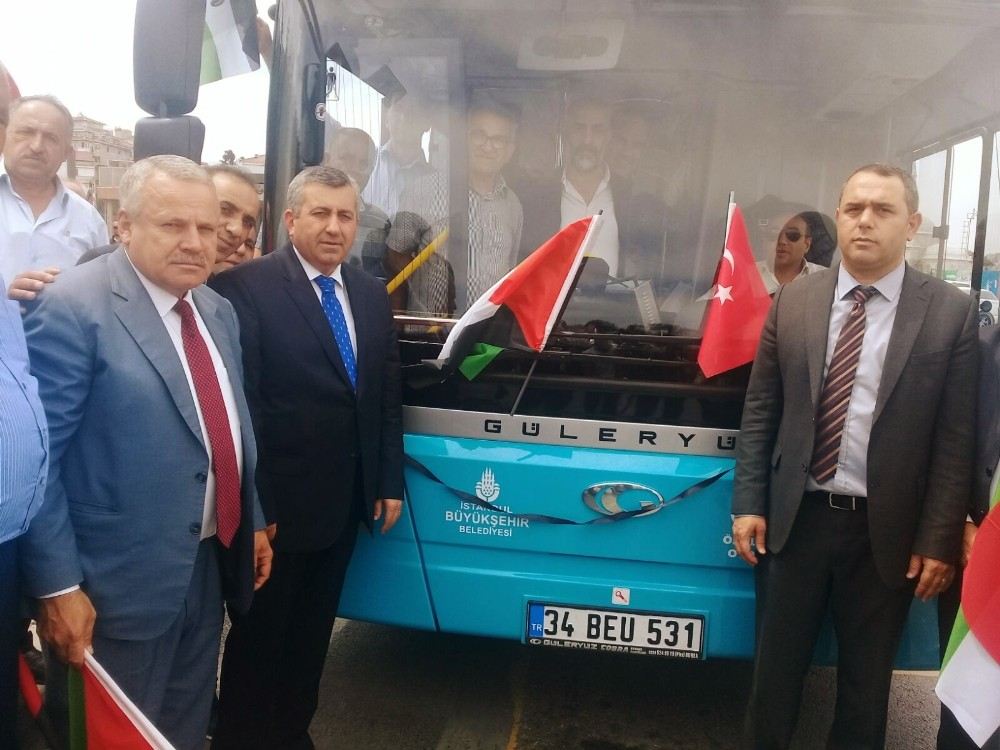 İstanbul Özel Halk Otobüsleri, İsrailin Filistinlilere Uyguladığı Zulmü Protesto Etti