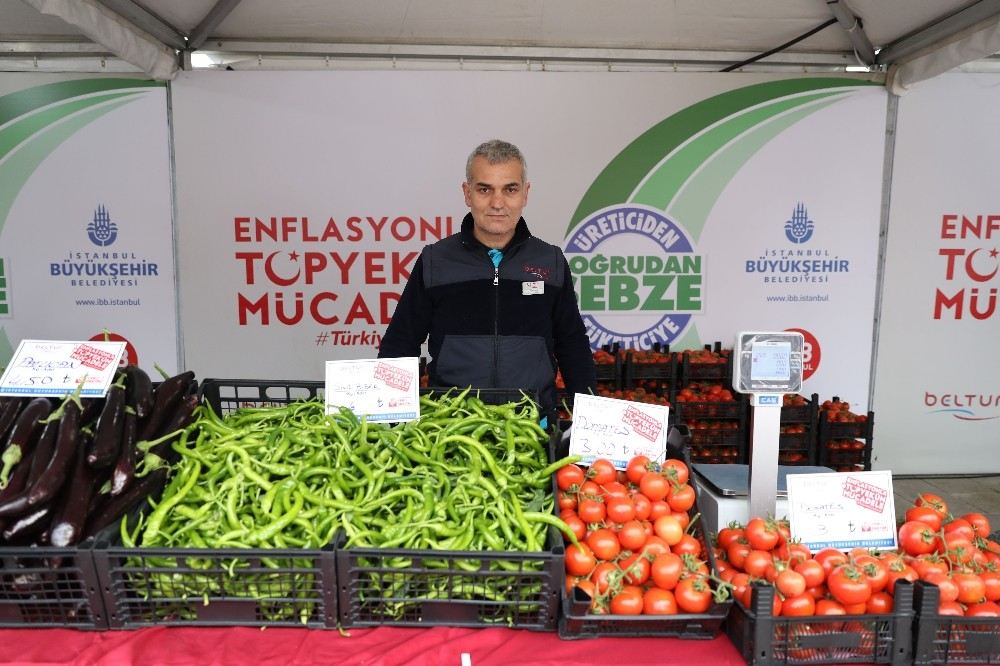 İstanbulda Tanzim Satışında Tonlarca Sebze  Alındı