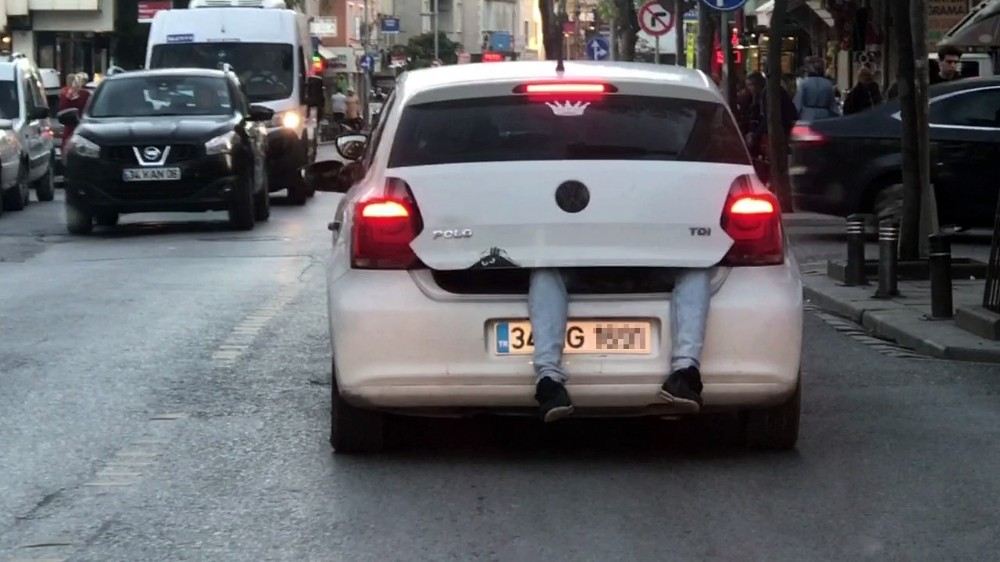 İstanbulda Trafikte Şoke Görüntü