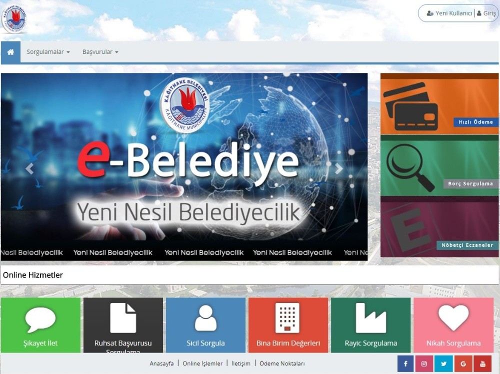 Kağıthane Belediyesi 7 Gün 24 Saat Açık