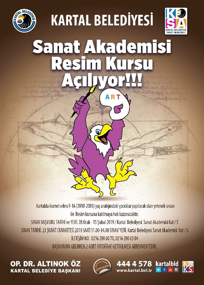 Kartal Belediyesi Sanat Akademisinde Resim Kursu Açılıyor