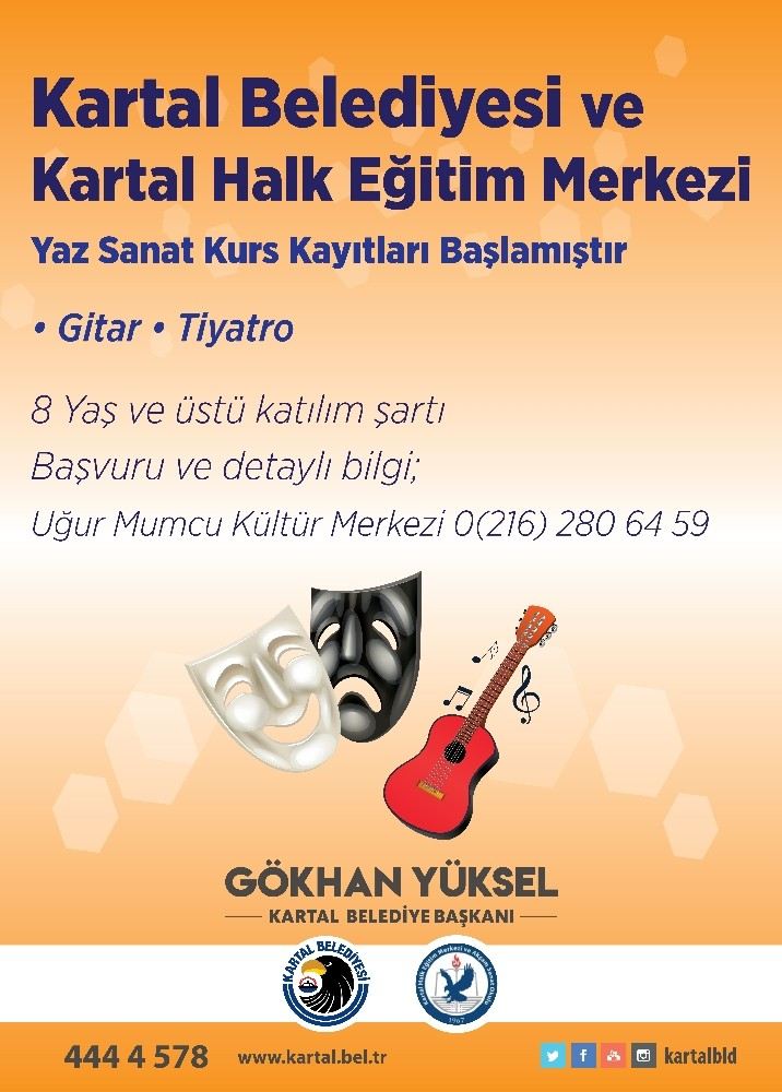 Kartal Belediyesinin Yaz Sanat Kursları İçin Kayıtlar Başladı