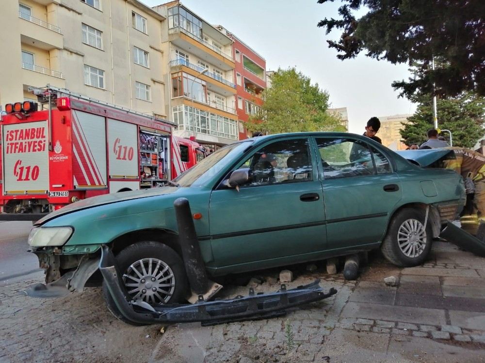 Kazaya Karışan Lpgli Araç Korkuttu