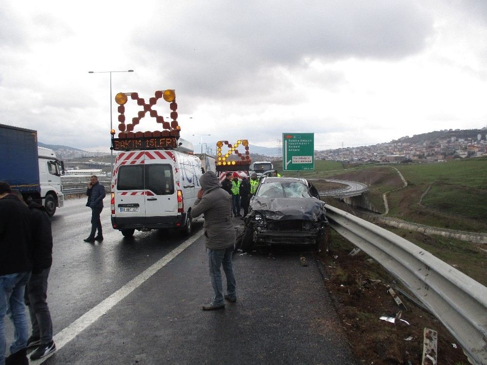 Kuzey Marmara Otoyolundaki Kazada Lüks Cip Hurdaya Döndü: 1İ Ağır 3 Yaralı